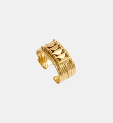 Bague ajustable  en métal à l'or fin  - Babylone Satellite