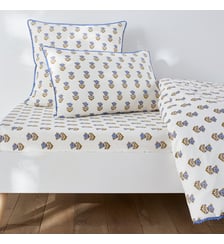 Drap-housse enfant, en coton lavé, imprimé fleurs La Redoute Interieurs