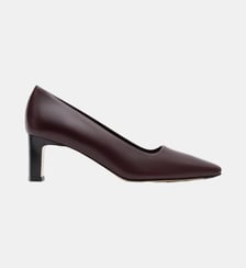 Alvin - Escarpins En Cuir Lisse Bordeaux Parallèle