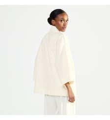 Poncho col kimono en polaire, Silence Laurence Tavernier
