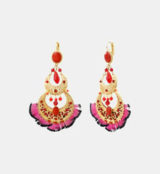 Boucles d'oreilles plumes dormeuses   - Alizia Satellite