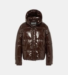 Blouson shiny à capuche enfant Schott