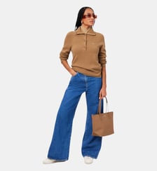 Pull col montant laine Lacoste