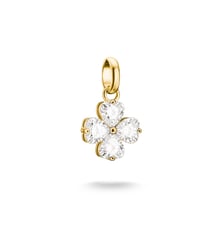Charm trèfle avec zirconia blanc taille cœur Thomas Sabo