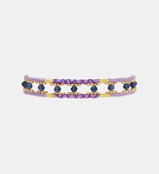 Bracelet manchette perles et liens fermoir aimanté YLIM Hipanema