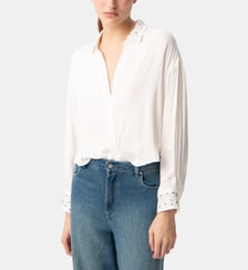 Chemise recyclée décor clous et strass Ikks
