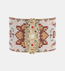 Bracelet manchette perles tissées BIZANCE Hipanema