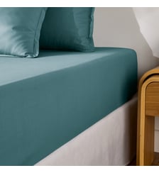 Drap housse en percale coton, 80 fils, bonnet 30 cm La Redoute Interieurs
