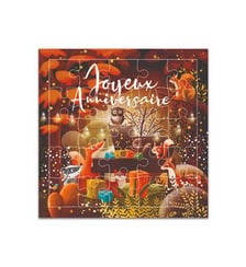 Carte Puzzle Joyeux Anniversaire Animaux De La Foret Cartesdart
