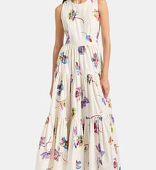 Robe Sleeveless Big Infiorata White La DoubleJ