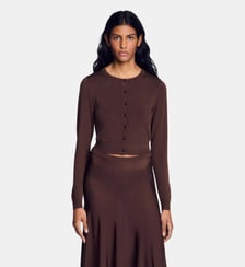 Cardigan maille effet transparent Sandro