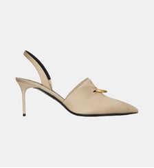 Escarpins en gabardine de coton avec piercing Balmain