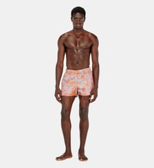 Short de bain métallisé à motif floral Diesel