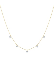 Collier 360° - 5 diamants, poids total 0,35ct approx.- Or jaune 750‰ La Brune & La Blonde