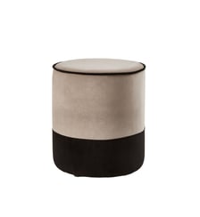 Pouf NOE  Velours bicolore, finition passepoil Madura