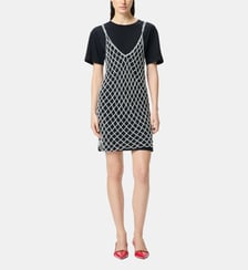Robe courte style t-shirt associée à une robe à sequins Pinko