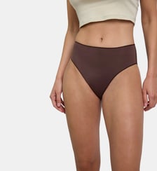 Culotte échancrée et taille haute Les Invisibles marron Maison Lejaby