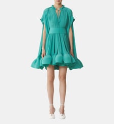 Robe Courte En Charmeuse Lanvin