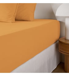 Drap housse uni coton lavé bonnet 30cm La Redoute Interieurs