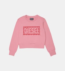 Sweat-shirt à col rond avec logo Diesel Kids