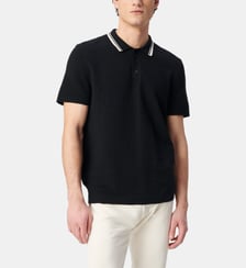 Polo tricot relief rayures col rayé Ikks