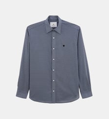 Chemise droite imprimé géométrique coton  Serge Blanco