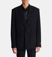 Veste 1 bouton en grain de poudre Balmain