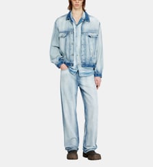 Veste trucker en denim skeleton mi-léger Diesel