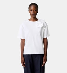 T-shirt jersey fleur ton sur ton Claudie Pierlot