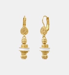 Boucles d'oreilles dormeuses   doré à l'or fin - Alicudi Satellite