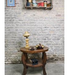 Table d'appoint ronde en bois Francine N°1520- Produit chiné Debongout