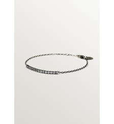 Bracelet en argent 925 avec finition gunmetal et topazes blanches Aristocrazy