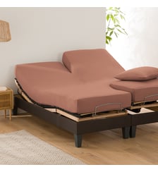 Drap housse uni en coton, lit articulé La Redoute Interieurs