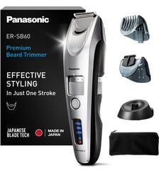 Tondeuse barbe ER-SB60-S803, molette réglable, 19 hauteurs de coupe, précision 0,5 mm, autonomie 60 mn Panasonic