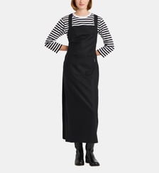 robe tablier longue en gabardine de laine Agnès b.