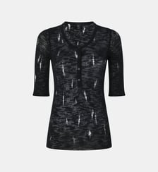 Pull léger côtelé seraph avec déchirures Pinko