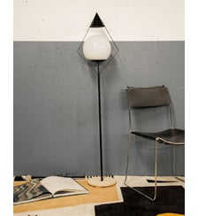 Lampadaire à globe en métal Julien N°273- Produit chiné Debongout