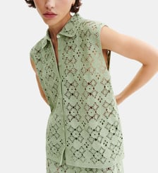 Chemise sans manches guipure Bompard