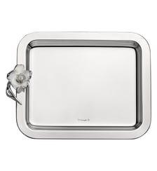 Plateau rectangulaire en métal argenté - 20 x 16 cm - ANEMONE Christofle