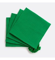 Lot de 4 serviettes de table gaze de coton La Redoute Interieurs