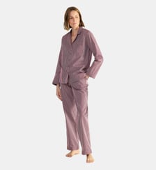 Pyjama col tailleur en popeline de coton, Essentiel Fantaisie Laurence Tavernier