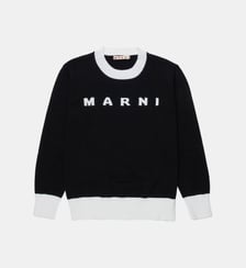 Pull à col rond avec logo Marni