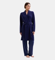 Kimono court col châle en laine cachemire Laurence Tavernier