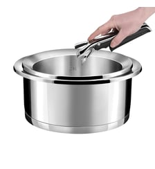 Ycône - Lot de 2 casseroles avec poignée amovible Cuisinox