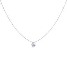 Collier 360° - Diamant solitaire 0,30ct - Or blanc 750‰ La Brune & La Blonde