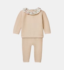 Ensemble en tricot  col en tissu Liberty Cyrillus