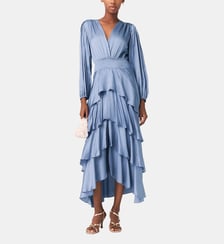 Robe longue à volants Maje