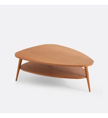 Table basse XL vintage, plaqué chêne, double plateau, longueur 110 cm La Redoute Interieurs