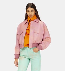 Blouson aviateur en cuir traité Diesel