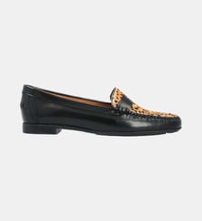 Mocassin simple round - cuir imprimé façon animalier Fairmount